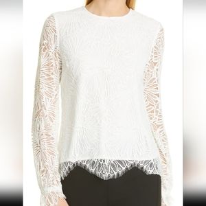 Donna Karan New York Scallop Lace Blouse